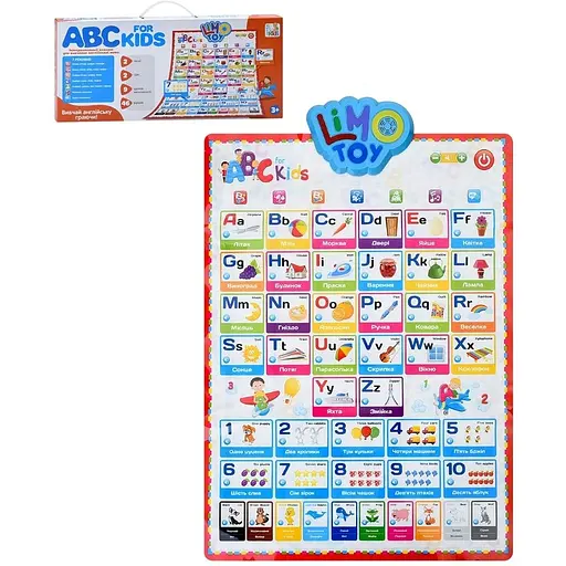 Плакат навчальний Limo Toy українською 41-60 см 7031ENG-P - фото 1