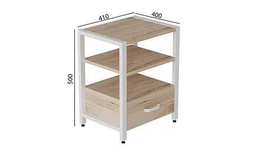 Тумба универсальная Вивьен 1/1 50x41x40 ДСП белый Дуб Сан-Марино 16мм FRD-104146 - фото 6