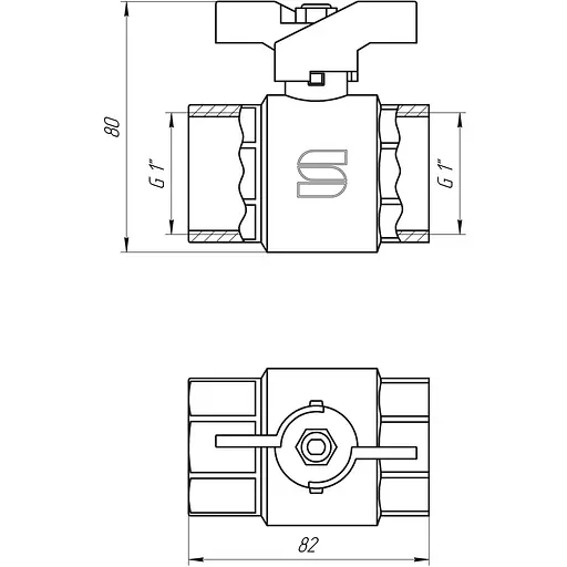 Кран кульовий прямий Selba 1″ ВВ КБ SL1507 - фото 3