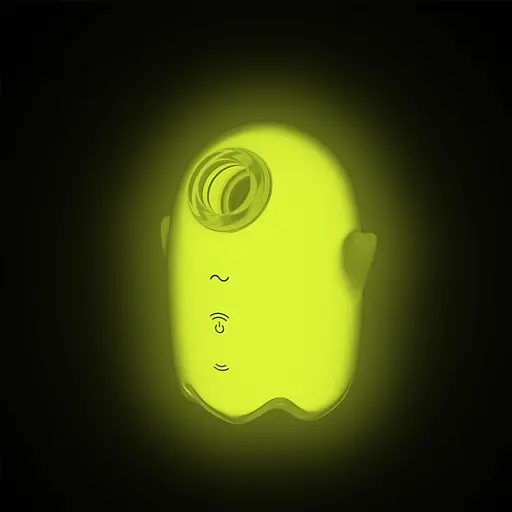 Вакуумний кліторальний стимулятор з вібрацією Satisfyer Glowing Ghost жовтий - фото 2