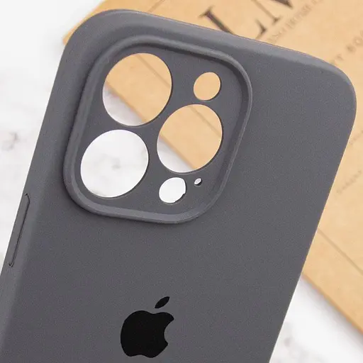 Чехол Epik Silicone Case Full Camera Protective AA для Apple iPhone 15 Pro 6.1 Серый/Dark Gray - фото 7