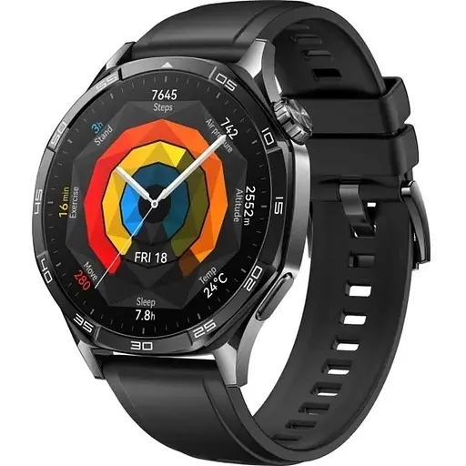 Smart Watch Huawei GT 5 46mm (VLI-B19) Black (Fluoroelastomer Strap) UA - фото 3