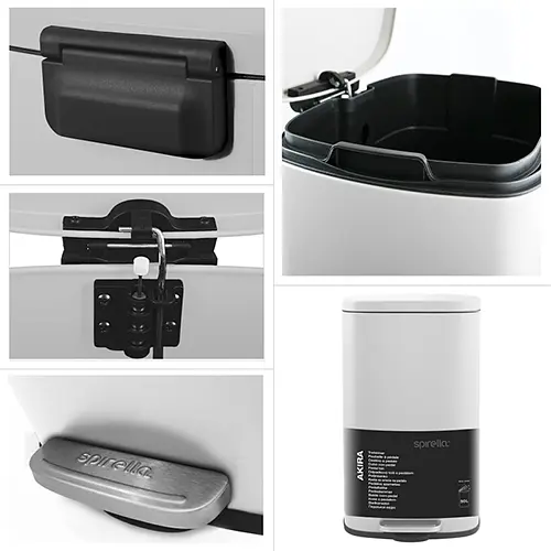 Відро для сміття з педаллю Spirella AKIRA 30 л (10.21567) - фото 4