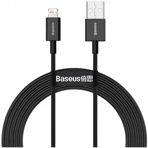 Кабель Baseus Superior Series Fast Charging Data Cable USB to Lightning 2.4A 2 м Чорний - фото 1