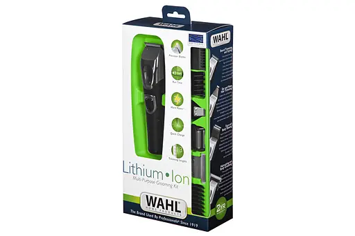 Набір для стрижки Moser Wahl Multi Purpose Grooming Kit, для бороди та голови, мережа+акум., роторний мотор, насадок-12, сталь, чорний - фото 4