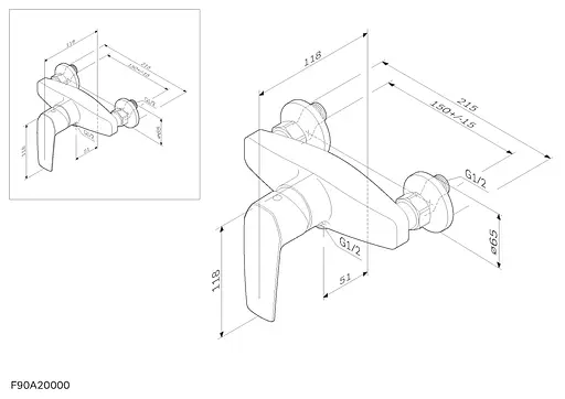 Смеситель для душа AM.PM Gem F90A20000 - фото 9