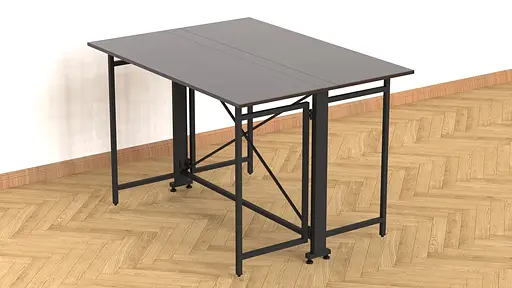 Стіл-книга трансформер Оріон 3 Ferrum-decor 750x1150x880 Чорний метал ДСП Венге Магія 16 мм (FRD-105631) - фото 8