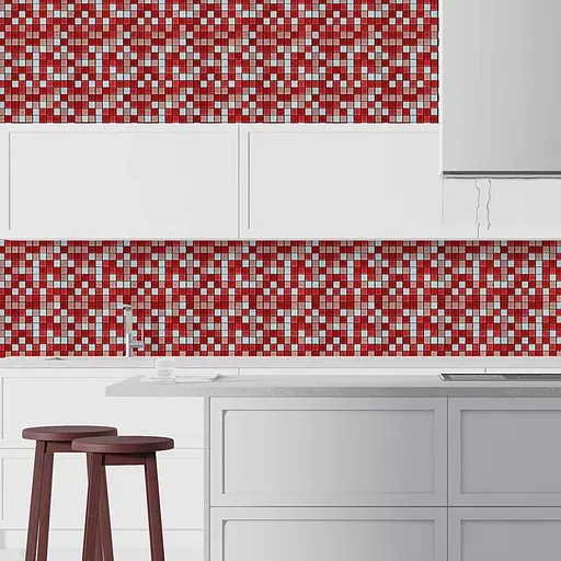 Мозаїка дзеркальна Wall Sticker 298х298х4.5мм червона SW-00002367 - фото 7