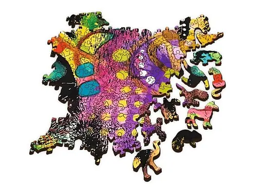 Пазл Trefl деревянный фигурный Разноцветный кот 1000 эл. (20148) - фото 3