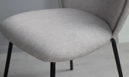 Стілець Сімпл тканина світло-сіра ноги метал чорні - фото 6