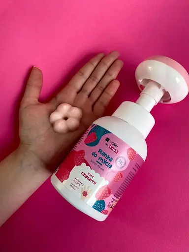 Мус для душу та рук з ароматом малини Квіточка HiSkin 300 мл - фото 3