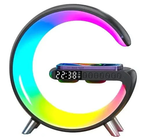 Настільна смарт лампа нічник RGB G-Smart Light з бездротовою зарядкою 15W та Bluetooth колонкою - фото 5