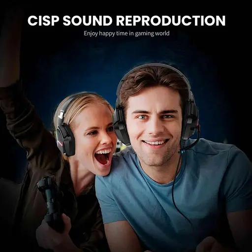 Дротова гарнітура Onikuma Gaming with Blue LED X9, USB, 3.5mm, 2m, black - фото 7