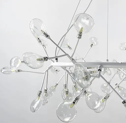 Люстра в естественных мотивах в белом корпусе Ст. H 688/54 WT | Line F - фото 2