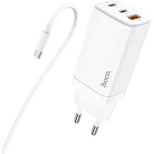Зарядний пристрій 3 порти Hoco N16 65w GaN wall charger - фото 1