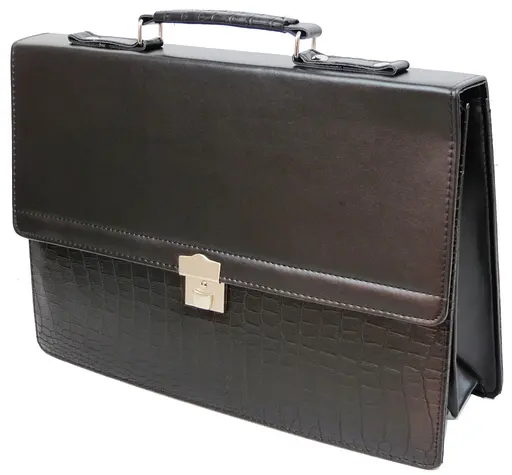 Діловий портфель зі штучної шкіри Portfolio 40х28х6-12 см sum0025042 - фото 3