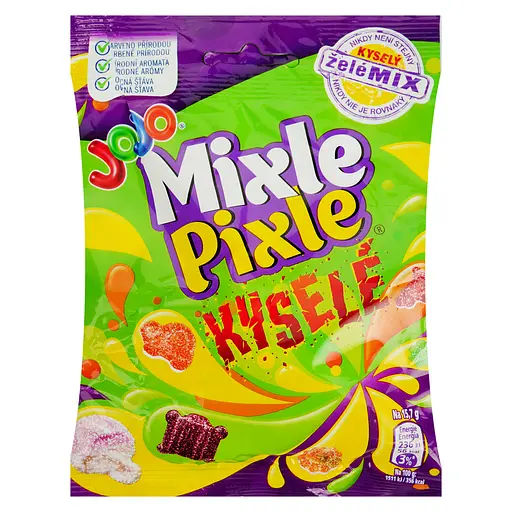 Конфеты желейные JOJO Mixle Pixle Sour с фруктовыми вкусами 80 г