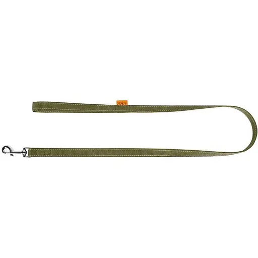 Повідець Dog Extreme з нейлону подвійний (ширина 14мм, довжина 122см) хакі - фото 2