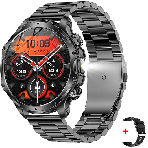 Смарт-часы Uwatch Smart Turbo Power Steel 2 ремешки серебристые (3255) - фото 3