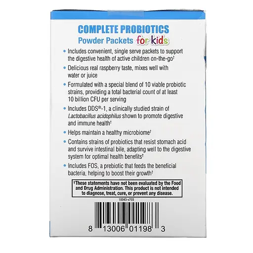 Пробіотики і пребіотики Dr. Mercola Complete Probiotics for Kids, 30 пакетиків - Малина - фото 4