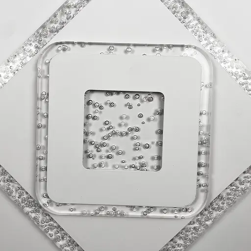 Стельовий або настінний світильник Ø 35 см з прозорим акрилом з бульбашками  Line.F 2230-350 Q WT - фото 5