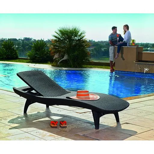 Шезлонг пластиковый Keter Pacific, серый - фото 5