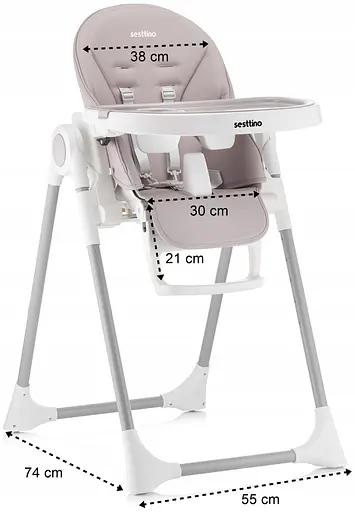 Стульчик для кормления Sesttino Nui Grey - фото 9