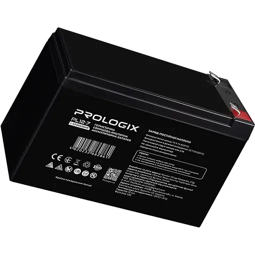 Акумулятор Prologix AGM 12V (12V/7Ah/84Wh) (PL12-7) [114639] - фото 2