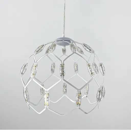 Світильник, що має форму напівкуполу у білому корпусі | Арт. D 1288 WT | Line F - фото 1