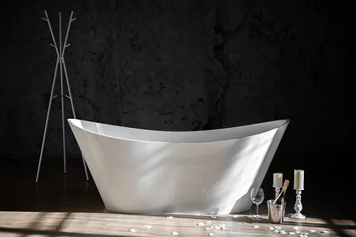 Ванна Mraggo Florda глянцевая из литого мрамора 1800x750x722 00312701 Белый - фото 4