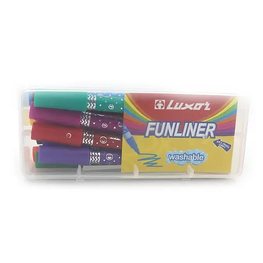 Набор фломастеров Luxor Fun Liner, водная основа, 12 шт. (в ассортименте)