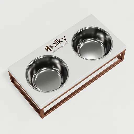 Hollky Base S — миски на підставці для маленьких собак та котів (2 × 0,45 л) - фото 5