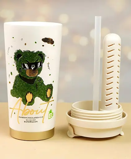 Термочашка About для кофе и чая 520 мл зеленый мишка (BC-0387-5) - фото 5