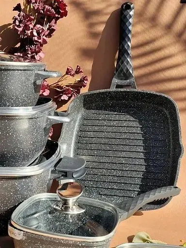 Набор посуды с мраморным покрытием Edenberg EB-12912 10 предметов - фото 2