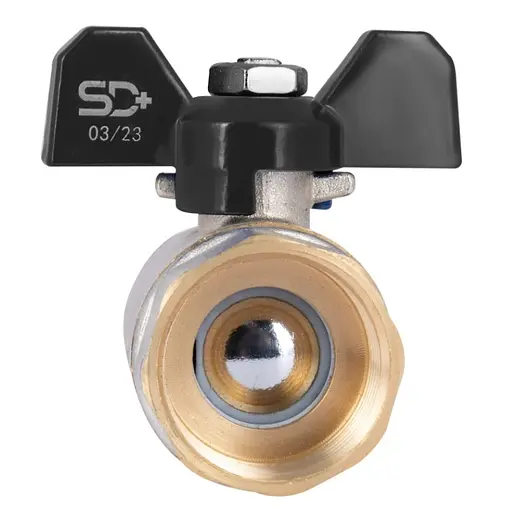 Кран шаровой Thermo Alliance Base 1" ВВ прямой, PN40, бабочка SD602W25 - фото 4