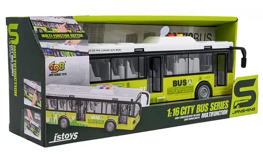 Интерактивный детский автобус Ramiz 1:16 со светом и звуком зеленый - фото 6