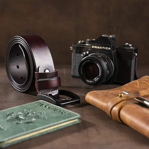 Ремінь шкіряний Vintage чоловічий 115х3,7 см acs0015201 - фото 5