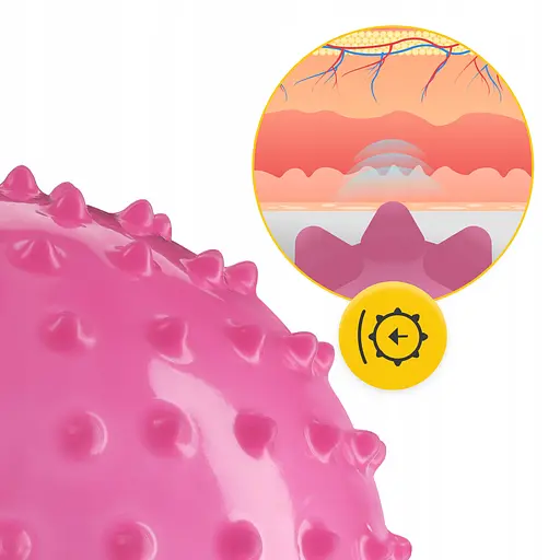 М'яч для пілатесу, йоги, реабілітації 4FIZJO 20 см (масажний) Pink (P-5905973402347) - фото 6