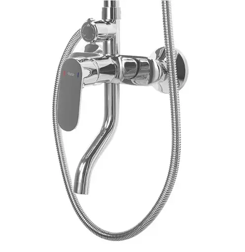 Душова система Rea Salton хром з виливом REA-P2408, Хром - фото 4
