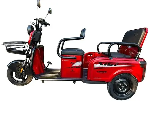Электроскутер Трехколесный Corso "SiG-8 PRO" (1200W, 72V,28Ah) Красный - фото 5