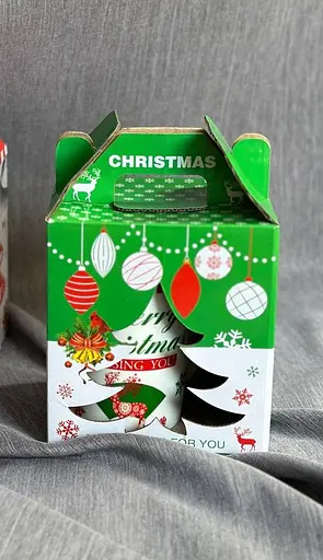 Чашка новогодняя Tanto T3696-1 керамика в подарочной упаковке 350 мл Белая - фото 3