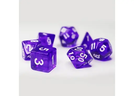 Набор кубиков Transparent 7 Dice Set - Dark purple , 7 шт. (g7dtran08) - фото 3