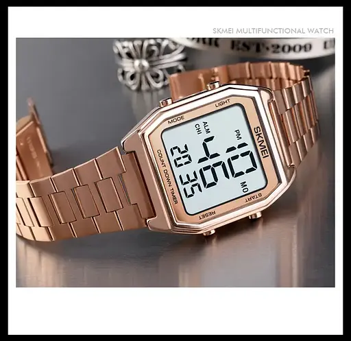 Чоловічий наручний годинник Skmei 1735 (Рожеве золото) - фото 6