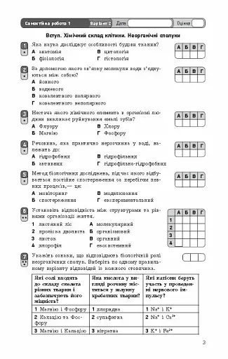 Біологія. Зошит для контролю навчальних досягнень учнів 9 клас - фото 4