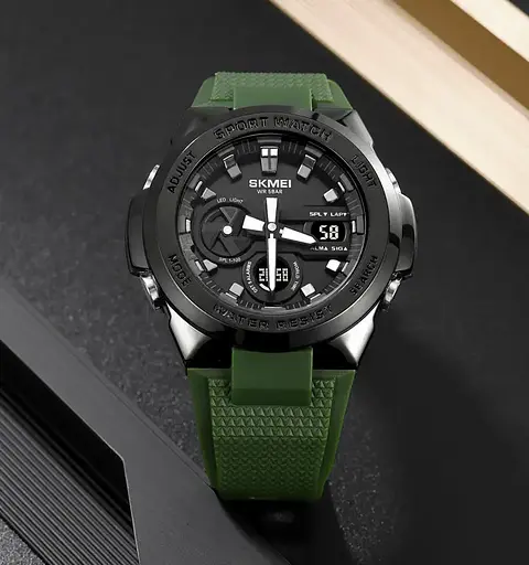 Годинник чоловічий наручний спортивний Skmei 2105 (Зелений) - фото 4