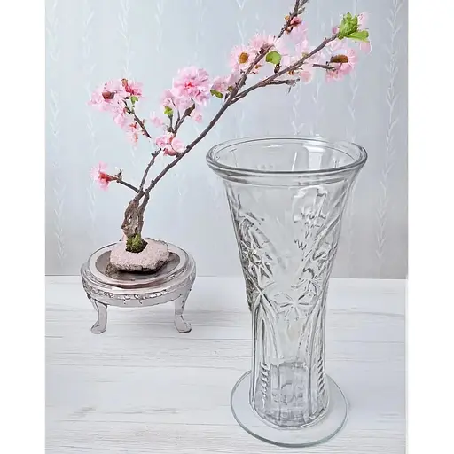 Ваза скляна Vittora Гірський кришталь 30 см VT-V-0010 в асортименті (148160) - фото 3