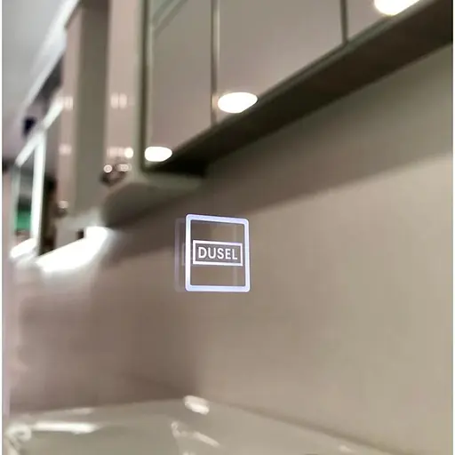 Дзеркало Dusel Led DE-M0065D Silver 80x65 см сенсорне включення + підігрів, Сірий - фото 3