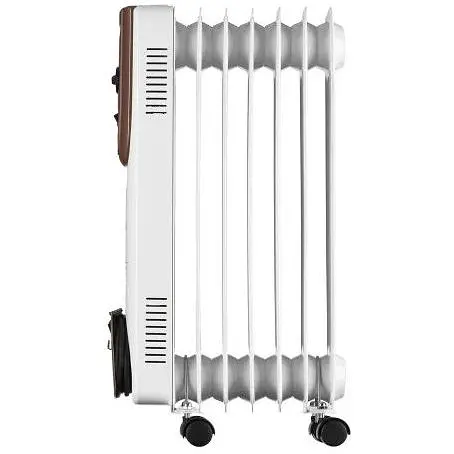 Масляный радиатор Ardesto 1500 Вт, площадь обогрева 15 кв.м напольный белый 7 секций (OFH-07X1) - фото 2