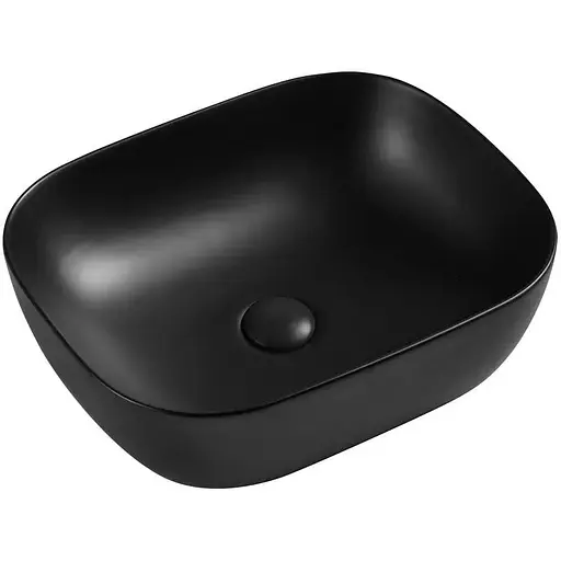 Умивальник накладний керамічний Mixxus Premium Diverse-0101 Black 490x395x150 мм MP6485, Чорний матовий - фото 1