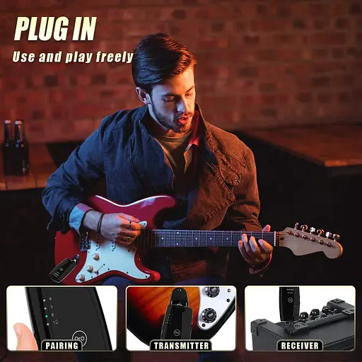 Бездротовий приймач Getaria Pro для гітари із супер низькою затримкою для бас-гітари - фото 7